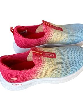 Skechers Gowalk Slip-On Cali Sunset New  7 Women Ombre Rainbow Air Coolers